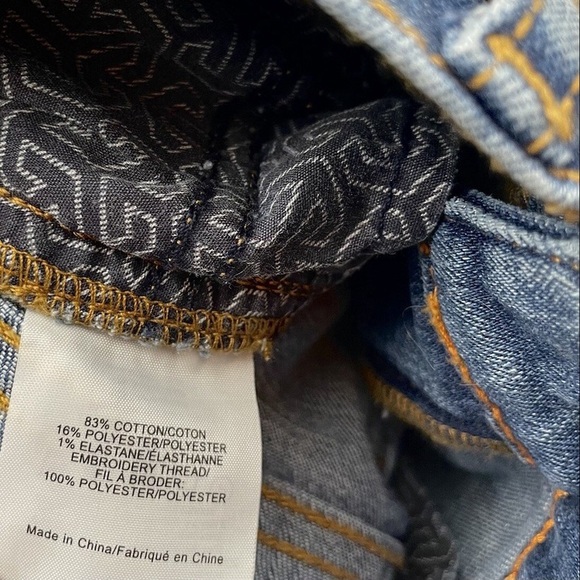 Tory Burch Myers Cropped Ankle Denim Jeans | Fray Hem | Embroidered | Size 28 - Picture 12 of 12